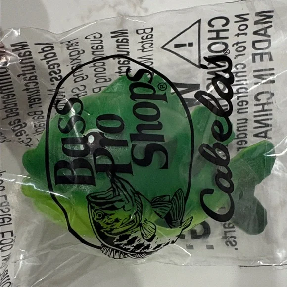 Cabela's Vibrant Green Fishing Easter egg set of two with prize inside new - Picture 2 of 3